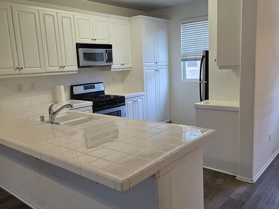 Kitchen with stainless steel appliances!