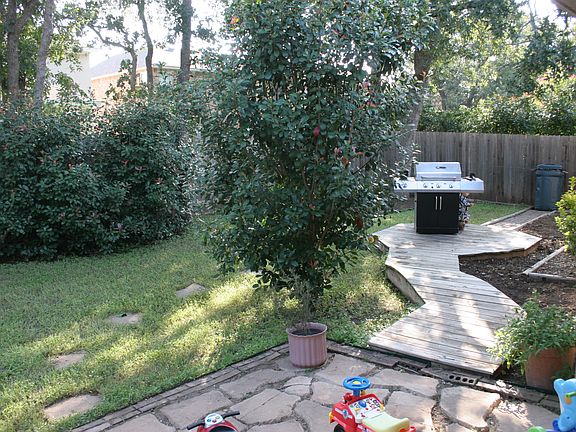 View of backyard from patio