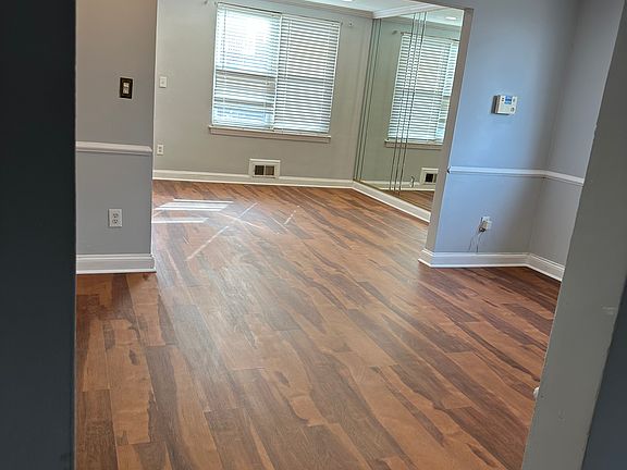 Living room and dining room