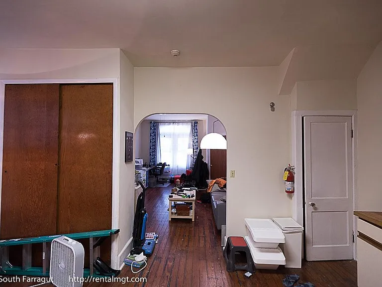 Kitchen Closet, living room and basement door