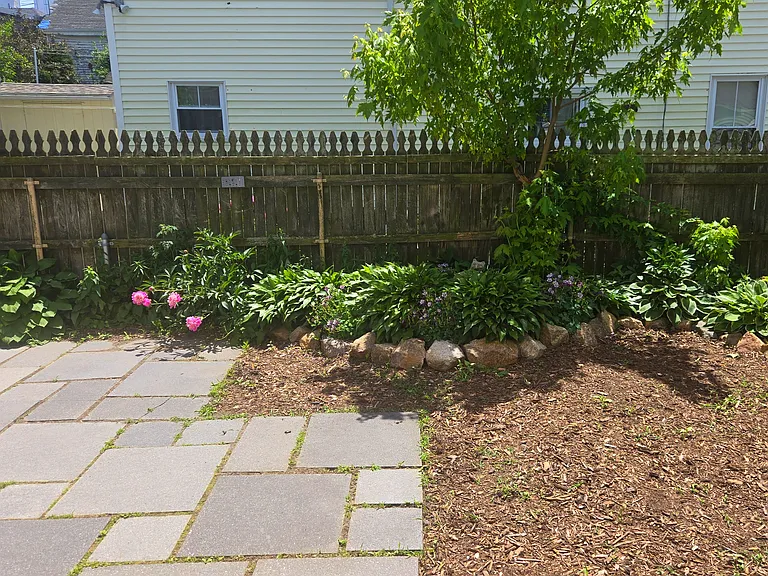 Patio and garden area.