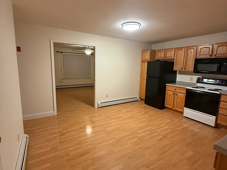 Kitchen view into the living room