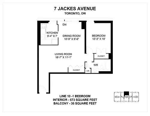 Floor plan 1 Bedroom 1 Bed 1 Bath 6