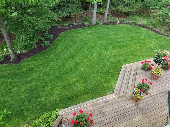 Large deck with covered porc