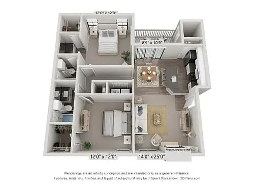 Floor plan Champions B B1 Upgraded