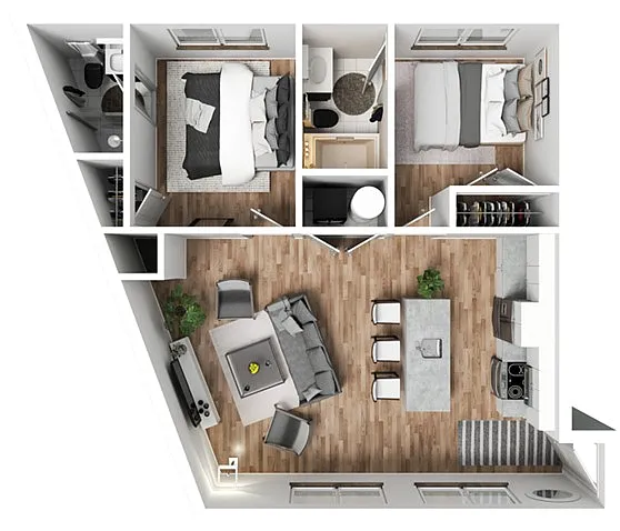 Floor plan Premiere 2-Bedroom