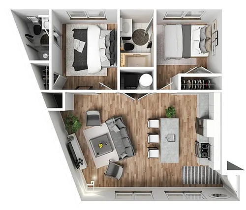 Floor plan Premiere 2-Bedroom