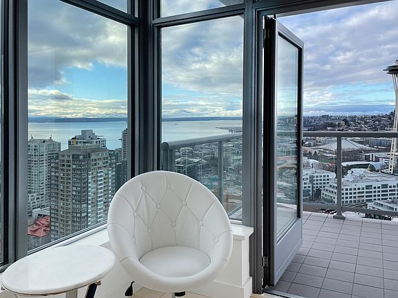 Private corner patio from the living room!