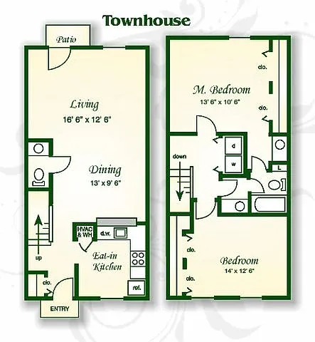 Floor plan The Charlotte Townhouse EIK