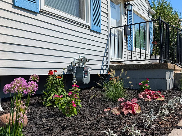 Outside view with fresh landscaping