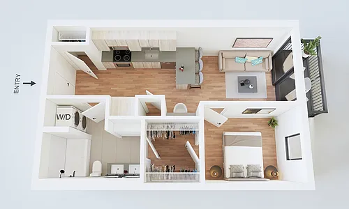 Floor plan 1BR/1BA - Helena