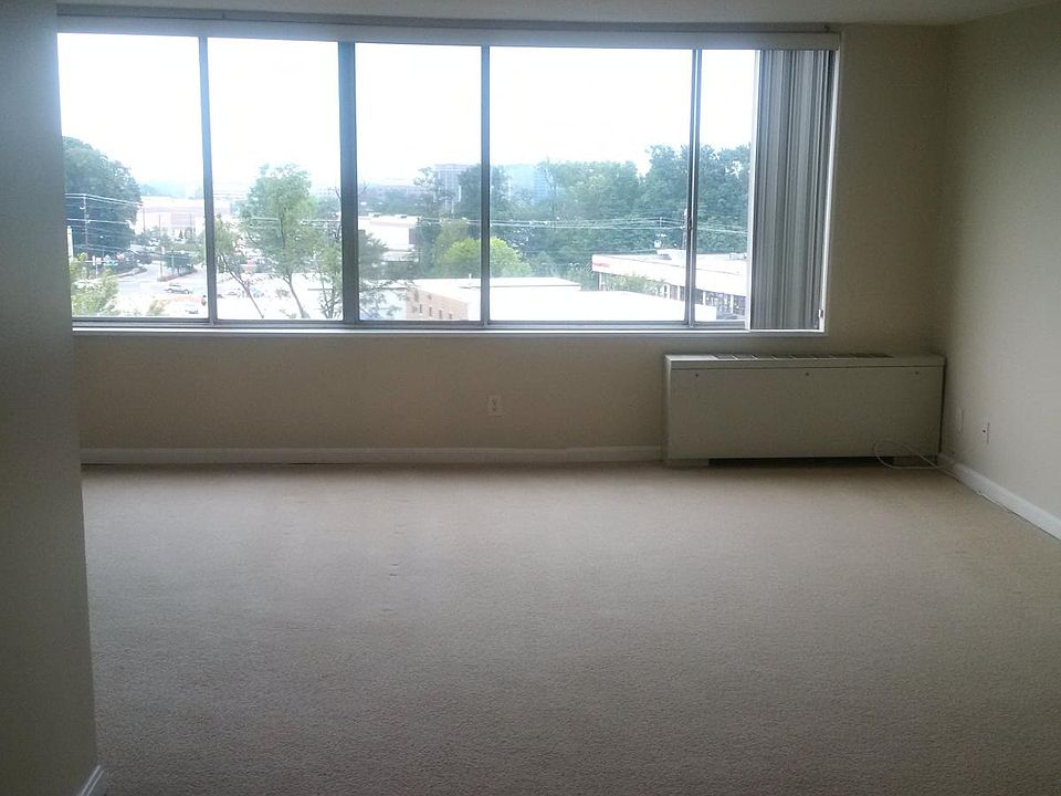 large living room with view of Rockville Pike