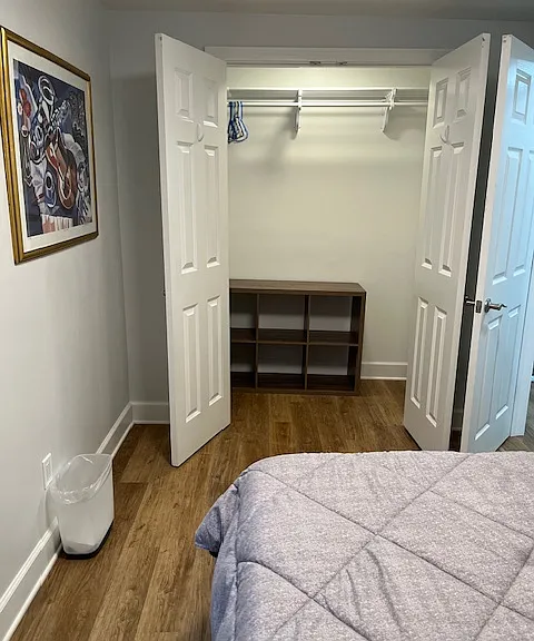 Medium bedroom with closet view