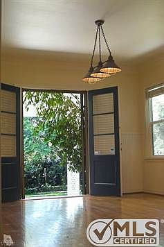 VIEW LOOKING OUT FROM FORMAL DINNING ROOM