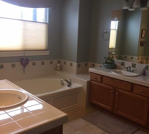 Master bath with 2 separate sinks