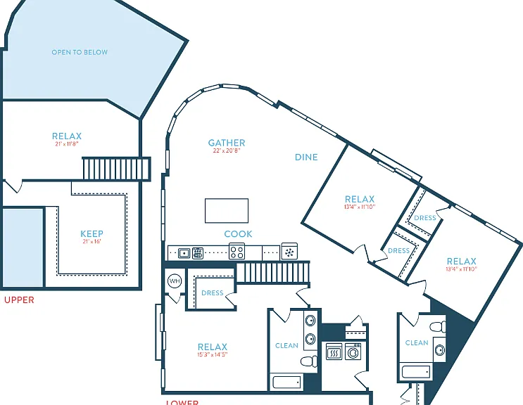 2297 Waypointe C2 Loft Floorplan Diagram