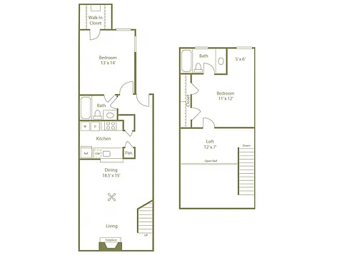 Floor plan Ravenwood - Townhome