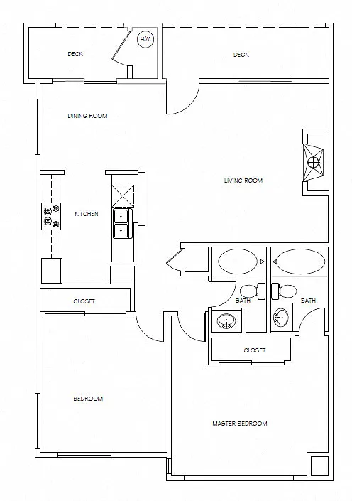 Floor plan 2 Bed 2 Bath