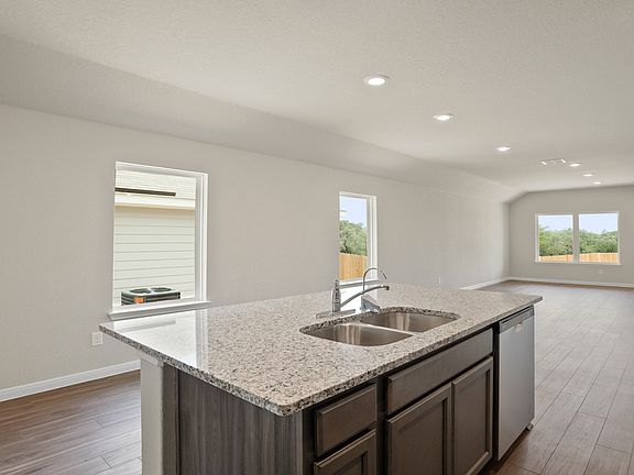 Kitchen to Dining and Family Room