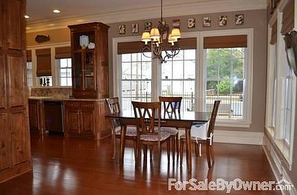 Dining Area with custom blinds