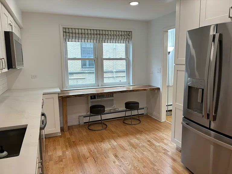 walnut counter in kitchen