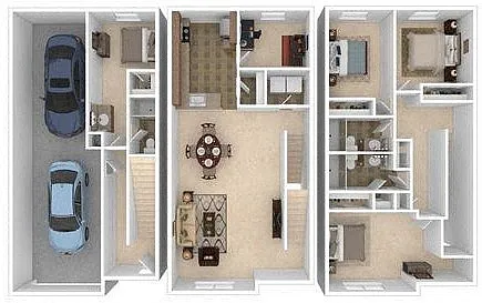 Floor plan Southside Four Bed