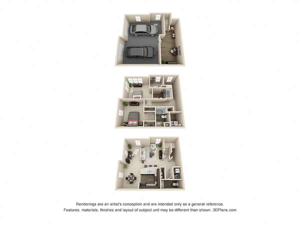 Floor plan The Kingston Townhome with Garage