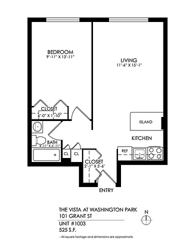 Floor plan One Bedroom One Bathroom