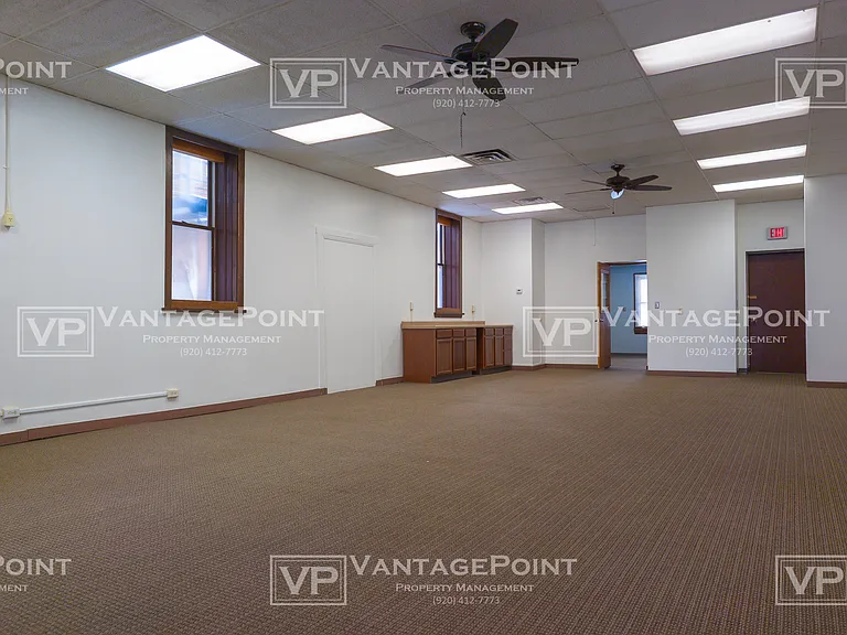 Main floor space facing rear