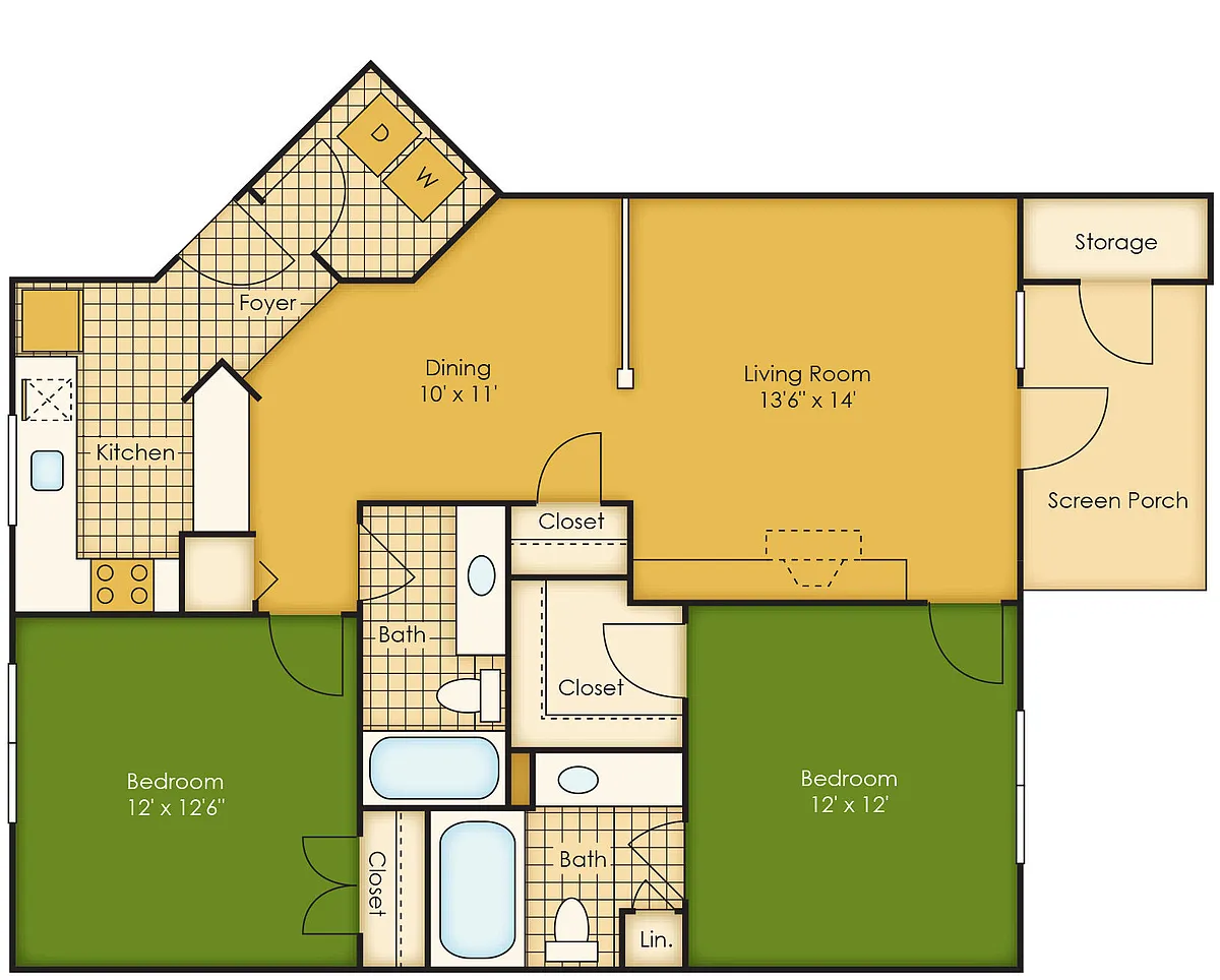 Floor plan 2X2A