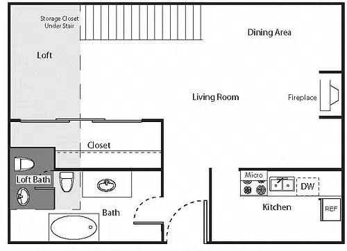 Floor plan Studio A Loft