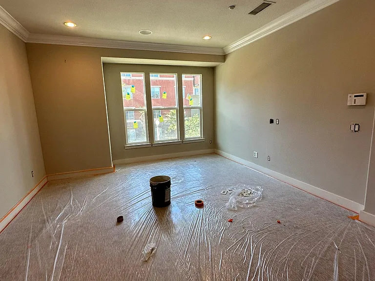 Master bedroom during renovation. Please watch the youtube video for a full tour of the home
