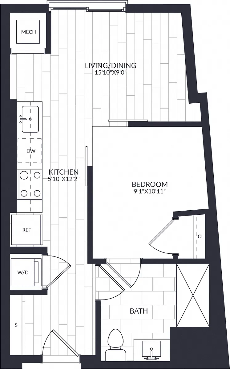 Floor plan Studio-SA1-1-ANSI