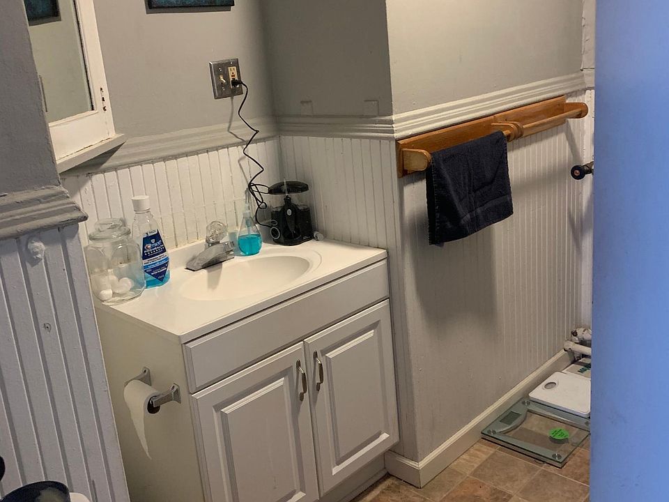 Downstairs bathroom #1- has full tub/shower with updated flooring