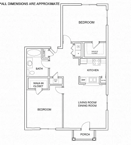 Floor plan 2B2 Floor Plan