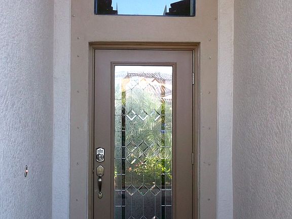 Decorative front entry door