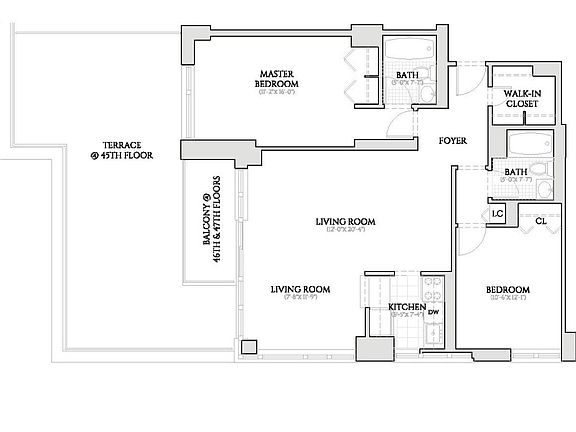 2nd image of 124 W 60th St APT 45B