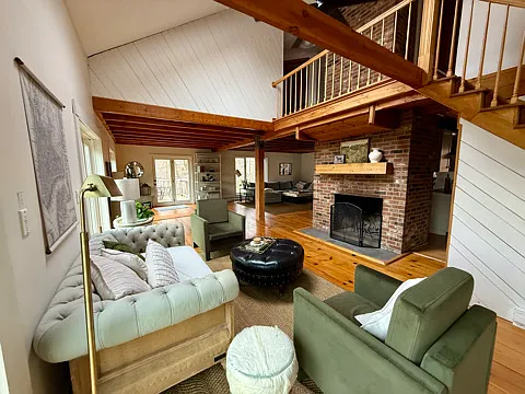 Main level fireplace sitting area