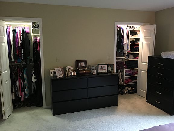 Master bedroom closets