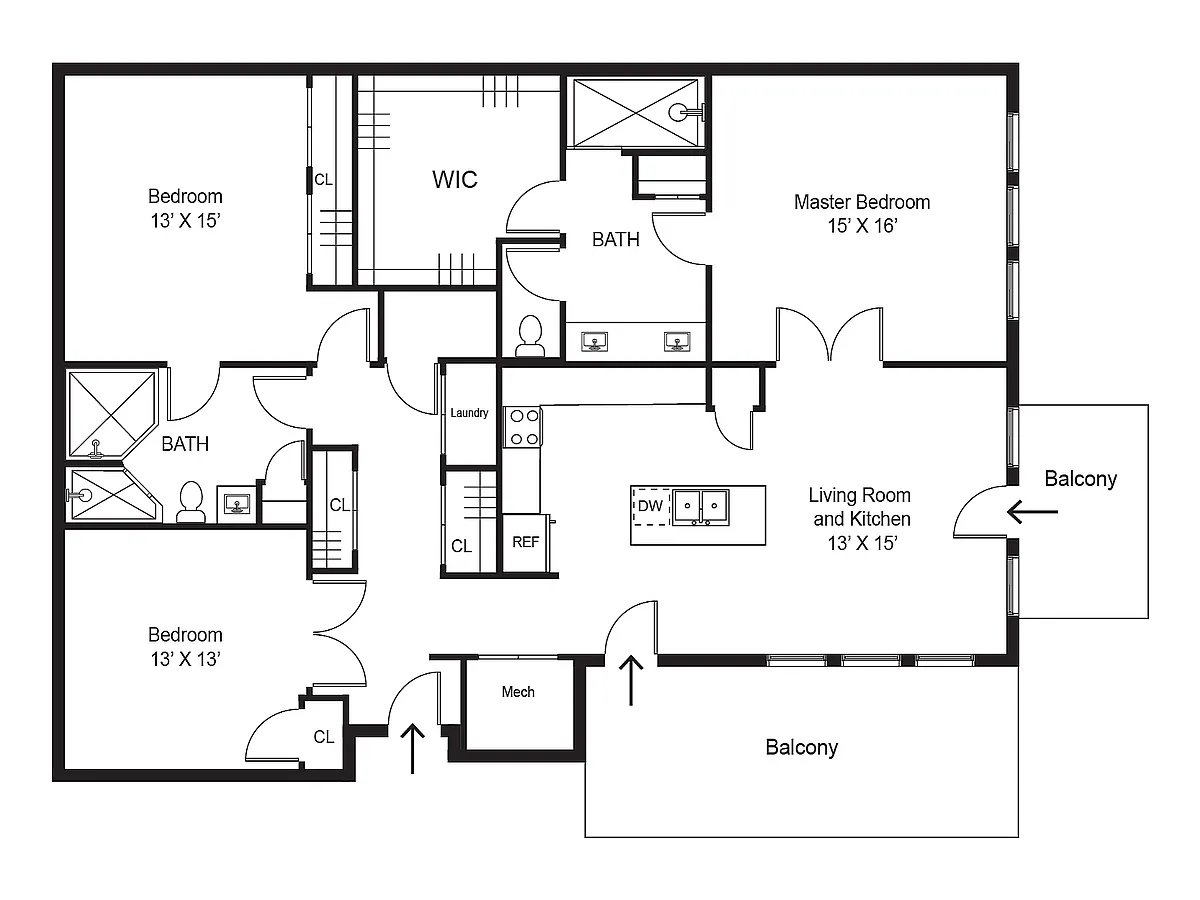 Floor plan 3 Bedroom