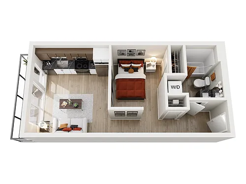 Floor plan 1x1 Urban K