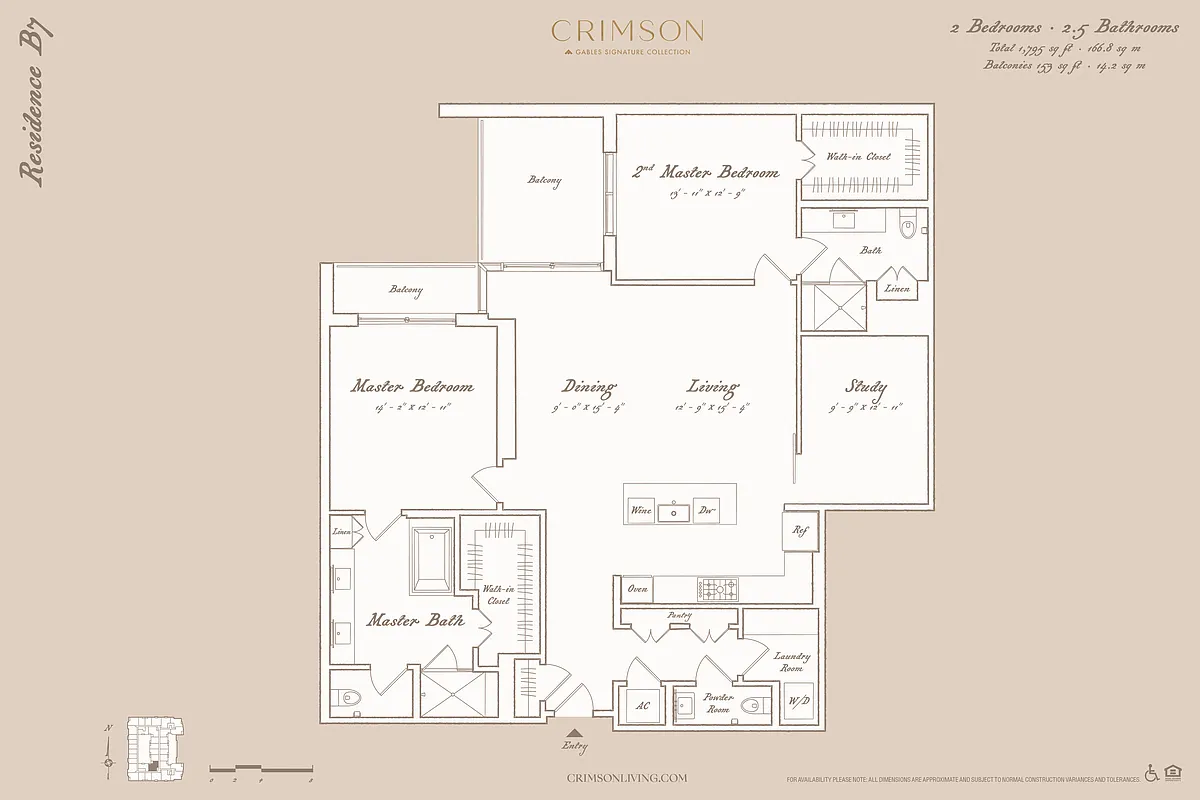 Floor plan Residence B7 with study