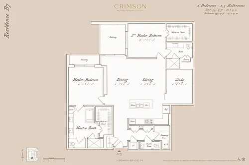 Floor plan Residence B7 with study