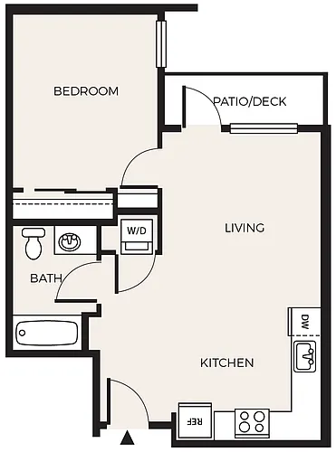 Floor plan 1 Bed 1 Bath A10