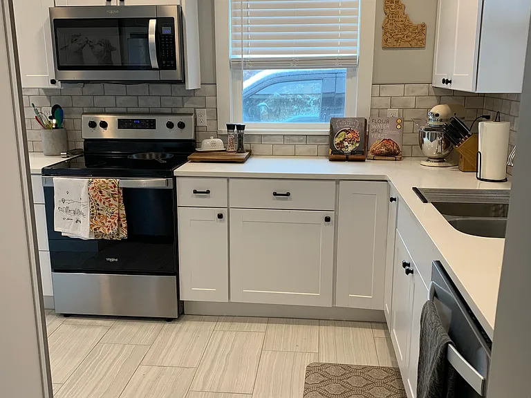 Kitchen view from laundry room