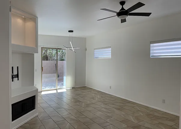 With gas fire place