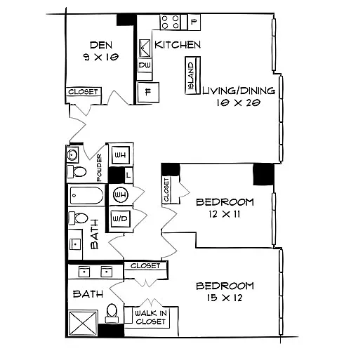 Floor plan Design 2D25