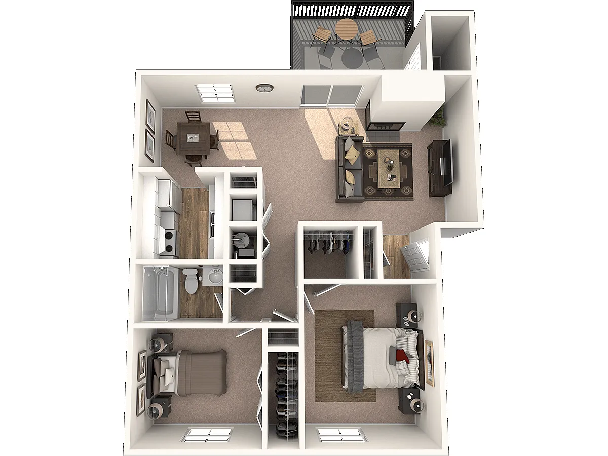 Floor plan Two Bedroom Apartment