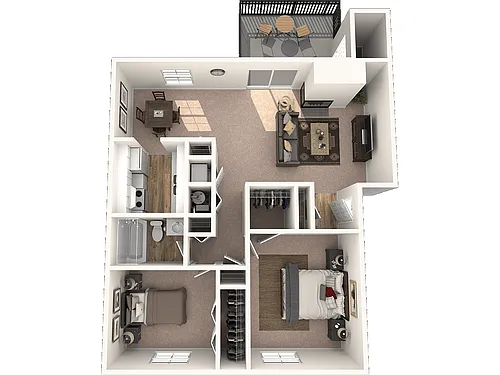 Floor plan Two Bedroom Apartment