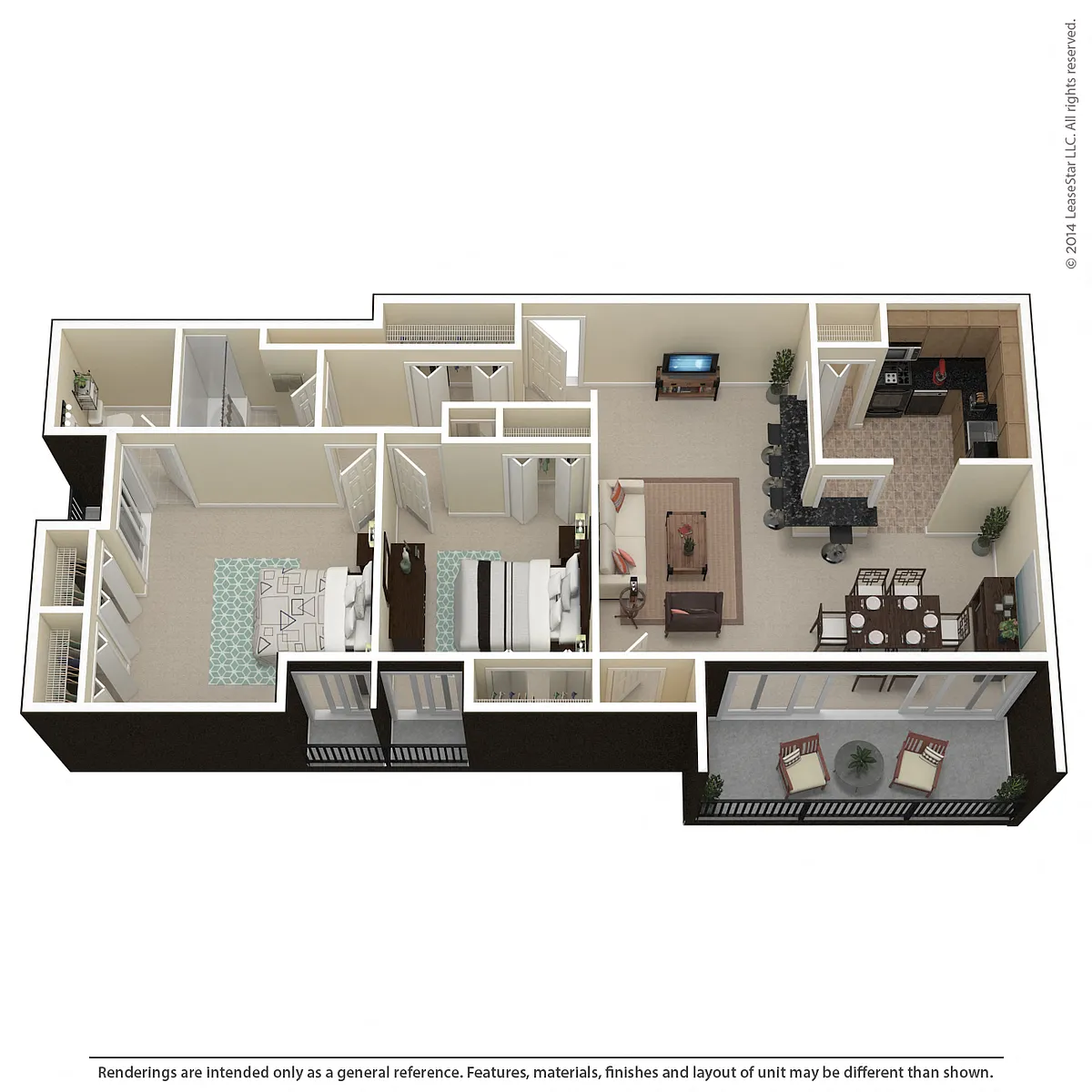 Floor plan 2Bedroom 1Bathroom